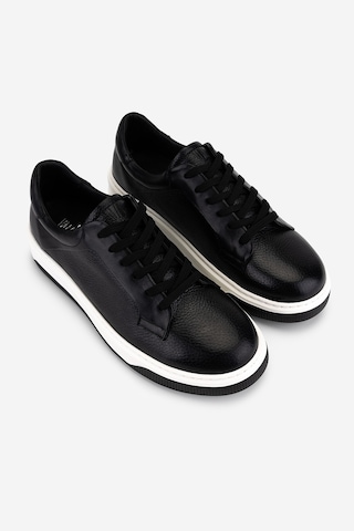 Valmenti Erkek Hakiki Deri Siyah Sneakers & Spor Ayakkabı 1212 2504 Erk Ayk Y26 Syh Fltr/syh Met