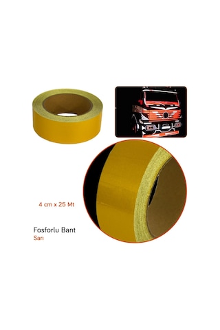 Carub Fosforlu Bant 4 Cm X 25 Mt Sarı Br2405303