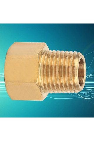 Fosenze Bakır Sanayi Tipi Adaptör: 1/4" Bspt Erkek Dış Vida - 1/4" Npt Dişi İç Vida, Su-gaz-yakıt Taşıma, Dayanıklı Ve Korozyona Dayanıklı