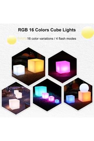 Prestigegoods Tekno Oyunlu Uzaktan Kumandalı Usb Şarjlı Masa Lambası İle Küp Işıklar, Çocuklar İçin Oyuncak Mavi