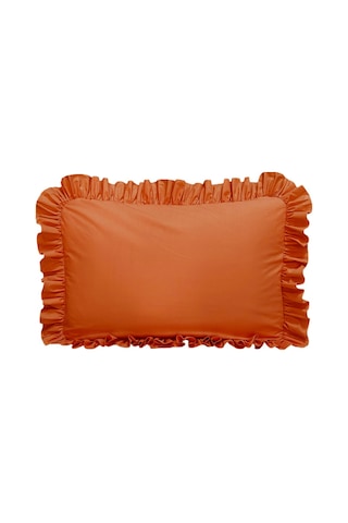 Fırfırlı Yastık Kılıfı Tek Kişilik 50x70 Cm 1 Adet %100 Doğal Pamuk 18 Farklı Renk Seçeneği Tarçın