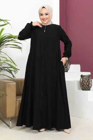 Medine İpeği Mevlana Ferace - Siyah / F0123 Siyah