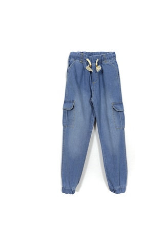 Bağcıklı Kargo Cep Erkek Çocuk Jogger Pantolon Mavi 001-0002064 Mavi