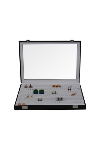 Küpe Kutusu Siyah içi Beyaz