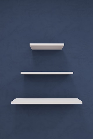 Asra Trend Modern Duvar Rafı DRF-02 %100 MDF 3'lü Dekoratif Organizer Kitaplık Beyaz