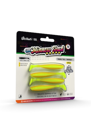 Ulti Baits Minnow Shad Silikon Balık 70mm 1,6gr 4 Adet, Ub-c15