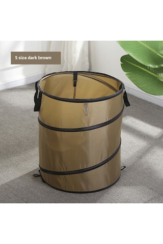 Mufunye Taşınabilir Folding Çöp Kutusu - Kamp, Bahçe, Bahçe Çalışmaları İçin Yeşil Mini D34 S Kelepçe Desenli Taşınabilir Çöp Konteyneri