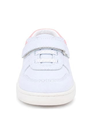 Rakerplus Bob Hakiki Deri Beyaz Nubuk Pembe Cırtlı Bebek Sneaker Ayakkabı
