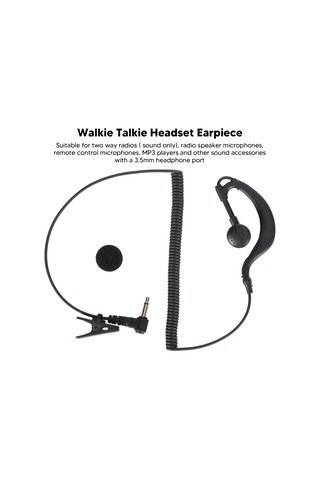 1 Pinli Siyah Kulak Askılı Telsiz Kulaklığı Huiliang