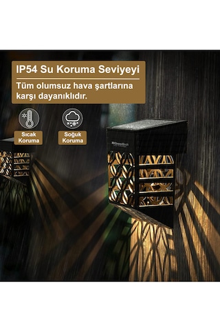 Greentech Güneş Enerjili Duvar ve Çit LED Aydınlatma 4 Adet / GT-SL22