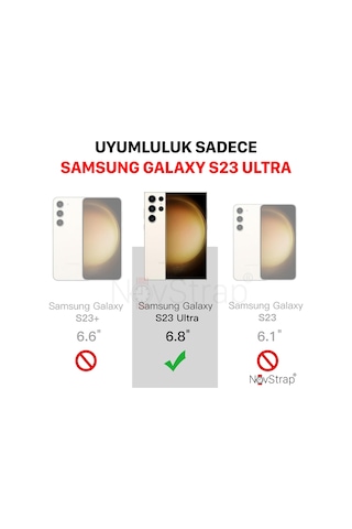 Novstrap Samsung Galaxy Uyumlu S23 Ultra İle Kılıf Şeffaf Magsafe İle Kamera Korumalı Kapak