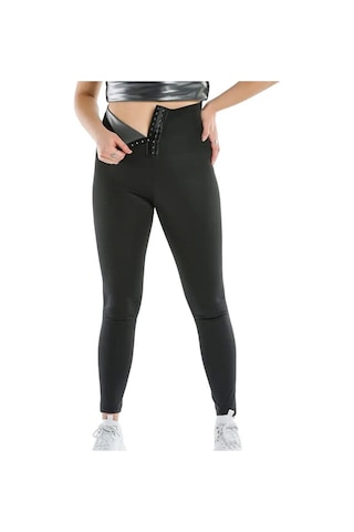 Pastimore Termal Sauna Agraflı Atlet Takım Siyah