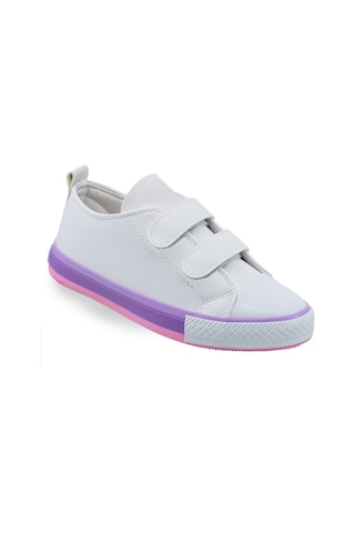 Khayt Free Kids Unisex Cırtlı Hafif Çocuk Spor Ayakkabı Beyaz - Pembe