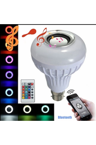 Bluetooth Hoparlörlü Rgb Kumandalı ve Wifi Kontrol Akıllı Ampul