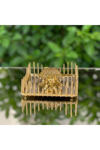 Alfafe Home Kristal Detaylı Lüks 2 Li Set Kağıt Havluluk + Peçetelik Gold-gümüş Renk Dekoratif Masa Üstü Set Altın