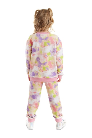 Denokids Mshb&g Unicorn Batik Desenli Pembe Yeşil Kız Çocuk Eşofman Takım Pembe - Yeşil