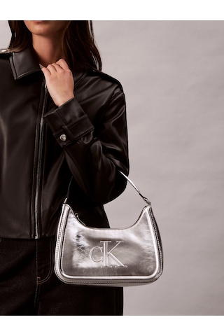 Calvin Klein Bold Ck Metalik Omuz Kadın Metalik Gri Çapraz Çanta Lv04f3332g-3jh Metalik Gri