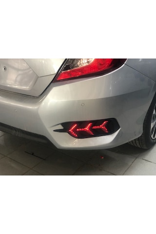 Honda Cıvıc Fc5 2016-2020 Arka Ağaç Dizayn Haraketli Smoke