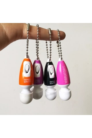 Truva Shop Magic Mini Vibratör 6 Cm Mastürbatör Pembe Anahtarlık Vibratör