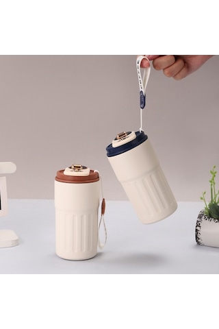 Pazly 316 Paslanmaz Çelik Araba Kahve Fincanı Termos Siyah Siyah