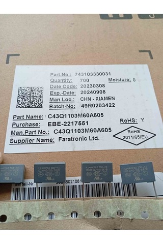 10nf 300vac Mkp Y2 50 Adet