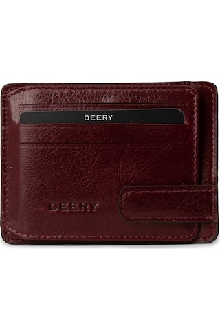 Deery Erkek Hakiki Deri Bordo Yatay Cüzdan - 00521mbrdz01 Bordo