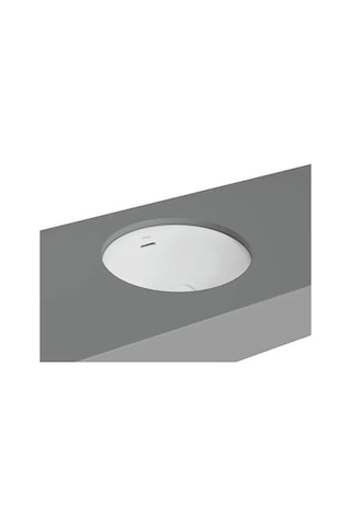 VitrA Metropole Tezgahaltı Lavabo 7532b001-1082 Yuvarlak - 40x40 Cm - Armatür Deliksiz - Su Taşma Delikli - Mat Beyaz