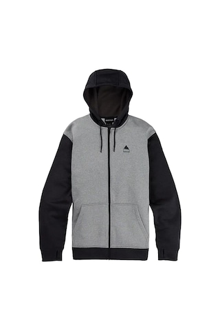 Burton Burton Oak Full-zip Hoodie Erkek Gri Sweatshirt Gray Heather/true Black Gri