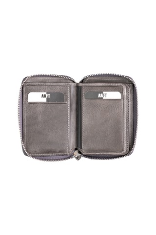Mft Leather Hakiki Deri Unisex Fermuarlı Cüzdan Lotus 1616 Tiguan Antrasit