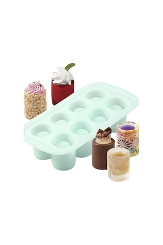 Valletta Linda 8 Bölmeli Silikon Bardak Buz Kalıbı Dondurma Çok Renkli