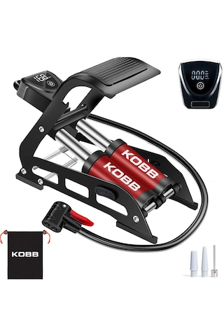 Kobb Kb5402d Çift Pistonlu Dokunmatik Dijital Basınç Göstergeli Ayak Pompası + Taşıma Kılıfı