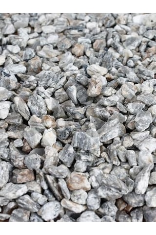 Natural Dekoratif Çakıl Taşı, Gnays Dolomit, Gri Sarı Damarlı, 1-2 Cm, 3 Kg