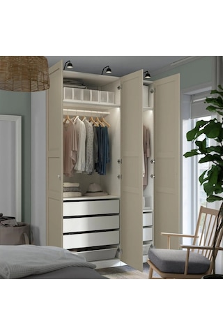 Ikea Çok Renkli Sağlam Kapaklı Gardırop 150x60x236 Cm