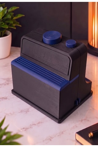 Sincara Home Coffee Print Kahve Üzeri Desen Yapma Makinesi Latte Art Ve Kahve Köşesi Aksesuarı 3d Baskı Kahve Sunumuna Yeni Bir Devrim Siyah - Lacivert