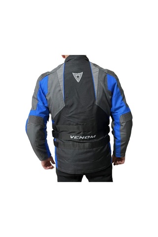 Venom Motosiklet Montu Tourex 4 Mevsim Ce Sertifikalı Long Touring Mont Siyah-mavi