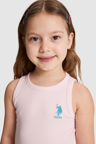 U.S. Polo Assn. Kız Çocuk Açık Pembe Tişört Basic 50325671-vr078 Acık Pembe