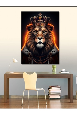 Kanvas Tablo Aslanın Kral Tacı 50cmx70cm