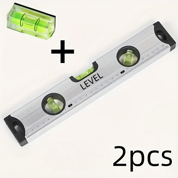 Willowhaven 2 Adet Manyetik Cetvel 30cm 4cm Kabarcık Terazi Hırdavat