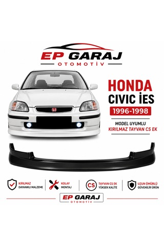 Honda Civic İes 1996-1998 Cs Ön Lip Taiwan Üretim Kırılmaz Pp Plastik
