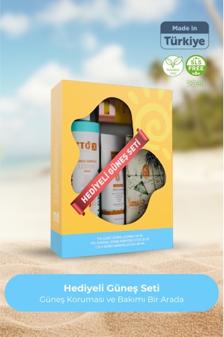 Tto 3’ Lü Güneş Bakım Seti Spf 50 Güneş Kremi Stick Güneş Sonrası Losyon