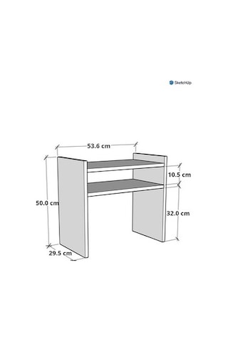 Tezgah Üstü Mikrodalga Fırın Rafı Mutfak Organizer Atlantik Çam