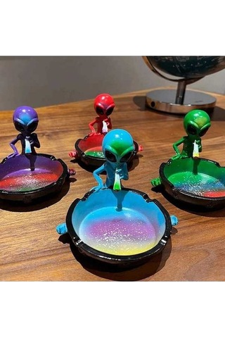 Ulzyvf Mavi Küllük, Reçine Sigara Sevimli Serin Dekoratif Aksesuar, Sigara Tablası El-boyalı Ev Fantezi