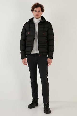 Buratti Kapüşonlu Cepli Slim Fit Şişme Erkek Mont 6490001 Siyah