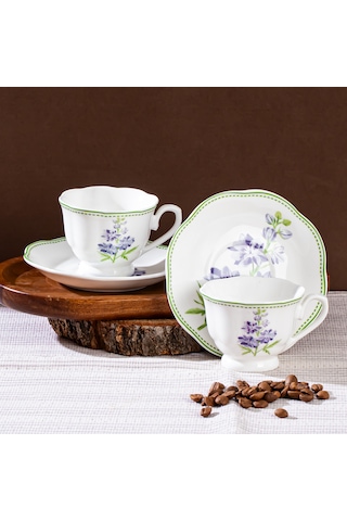 Perotti 16871-1 De Flore 2 Kişilik Porselen Kahve Fincan Takımı