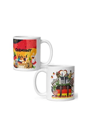 Almanya Kupa Bardak 2 Adet Seyahat Hatıra Germany Mug