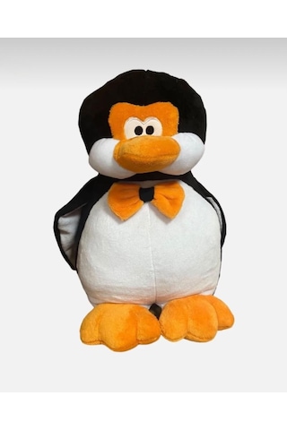 Penguen Peluş 40 Cm Sevimli Ve Konforlu Uyku Yastığı Ve Sarılma Arkadaşı Dekoratif Oyuncak Çok Renkli
