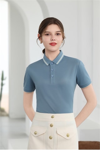 New Performance Premium Polo T-shirt %53,8 Polyester %37,2 Pamuk %2,5 Spandex %2,0 Asetat %1,7 Bakır Amonyak %1,5 Dut İpeği %1,3 Keten Grimsi Mavi