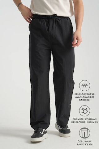 Redline Era Baggy Fit Yazlık Rahat İnce Pantolon Siyah