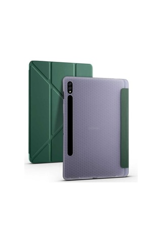 Samsung Uyumlu Galaxy Tab S7 Plus T970 Kılıf Tri Folding Smart With Pen