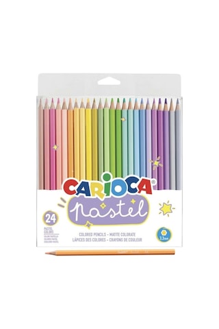 Pastel Renkli Kuru Boya Kalemi 24'lü Sarı